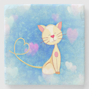 Dreaming Cat Steinuntersetzer