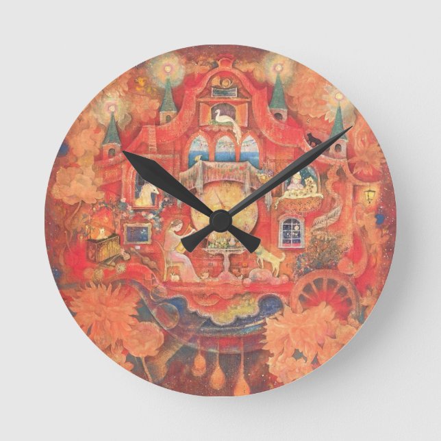 Dreaming Clock: The Automaton of Memories Runde Wanduhr (Vorderseite)