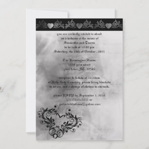 Dreaming Hearts Gothic Wedding Einladung