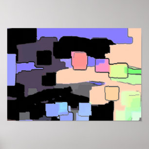 "Dreaming of Sky" Geometrische Kunst Poster