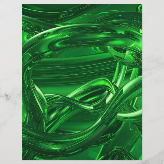 DREAMLAND GREEN ABSTRAKT WALLPAPER BACKGRUNDS RAN FLYER (Vorne)