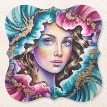 Dreamlike Art Portrait Untersetzer Set