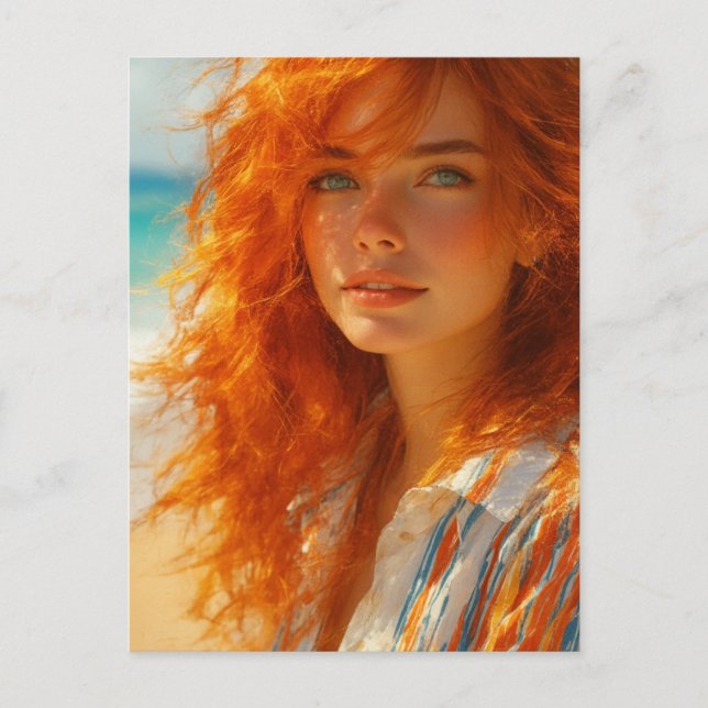Dreamlike Beauty - Bezauberndes Strandportrait Postkarte (Vorderseite)