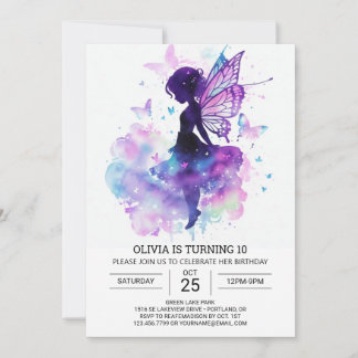 Dreamlike Fairy Garden Geburtstag Elegante Einladung