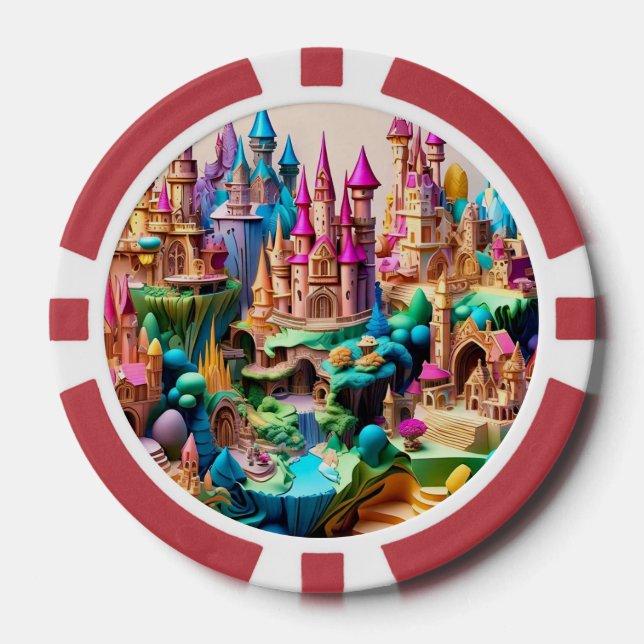 "Dreamlike Fantasy Worlds" Pokerchips (Vorderseite)