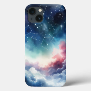 Dreamlike Watercolor Night Sky iPhone 13 Coque