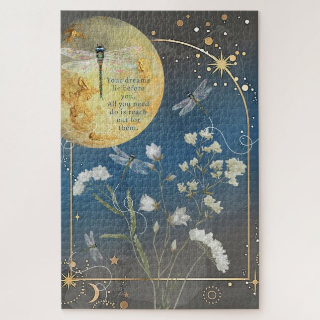 Dreamly Dragonfly Inspirational Jigsaw Puzzle (Vertical)