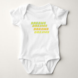 Dreams Baby White Bodysuit Strampler