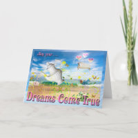"Dreams Come True" Carte Artistique d'anniversaire