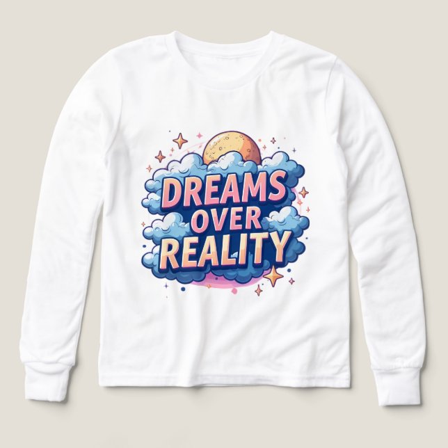 Dreams Over Reality – Cloud Aesthetic Design (Motif recto)