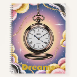 Dreams Pocket Watch Sky Spiral Notebook Notizbuch