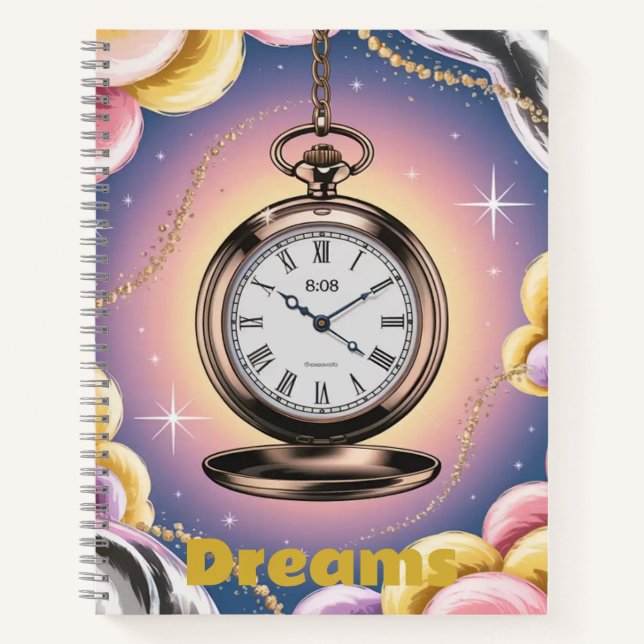 Dreams Pocket Watch Sky Spiral Notebook Notizbuch (Vorderseite)