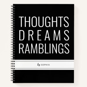 Dreams Ramblings Thoughts Journal personnalisé