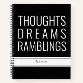 Dreams Ramblings Thoughts Personalisiert Journal Notizbuch