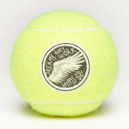 Dreams Zitat mit Engel Wing Tennisbälle