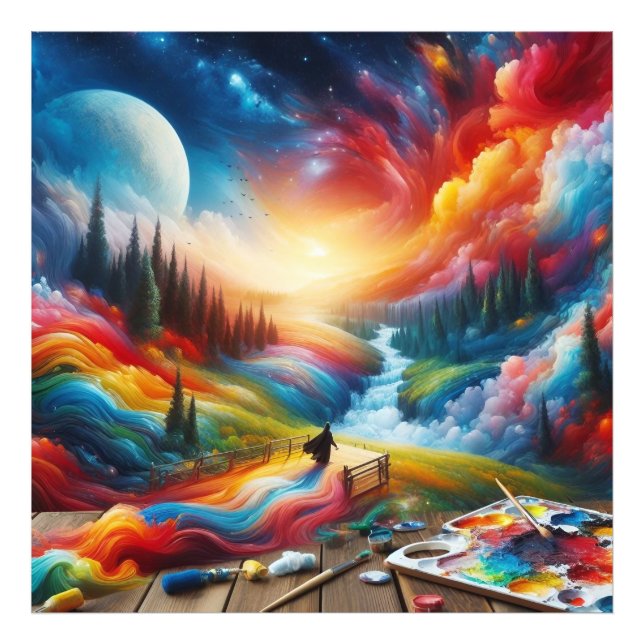 Dreamscape Abstrait : Impression Art numérique dyn (Devant)