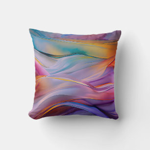 "Dreamscape Waves" Zeitgenössische Abstrakte Kunst Kissen