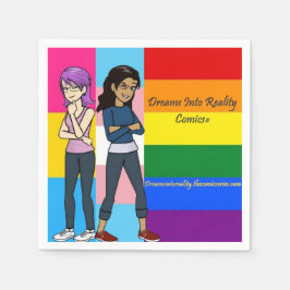 DreamsIntoRealityComics Just the 2 Us Cover Art Serviette
