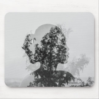 Dreamtech_Inc.: Minimalistisches Schwarz-Weiß-Mous Mousepad