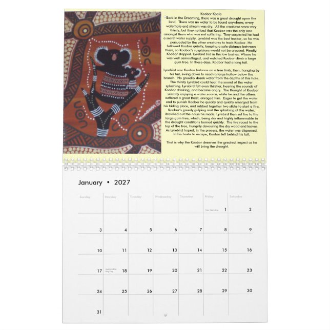 Dreamtime Calender 2011 Kalender (Jan 2027)