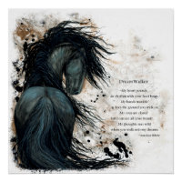 DreamWalker Friesian Horse Gedicht von Bihrle