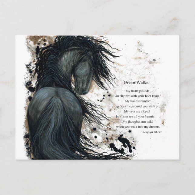DreamWalker Horse Postkarte von Bihrle (Vorderseite)