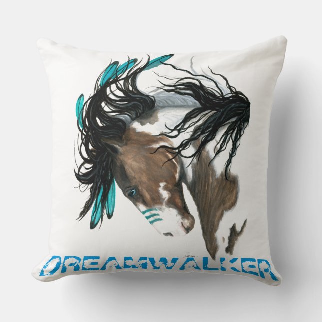 DreamWalker Pferdekissen von AmyLyn Bihrle Kissen (Vorderseite)