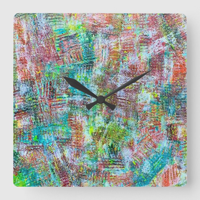 Dreamweaver Wall Clock Quadratische Wanduhr (Vorderseite)
