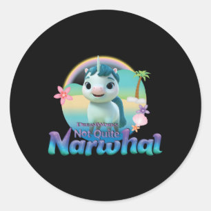 Dreamworks Not Quite Narwhal Land Runder Aufkleber