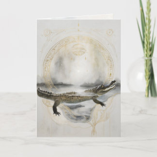 Dreamwoven Guardian Alligator Greeting Card Karte