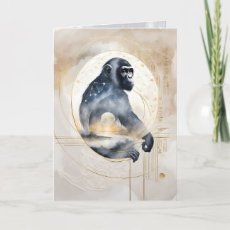 Dreamwoven Guardian Chimpanzee Greeting Card Karte