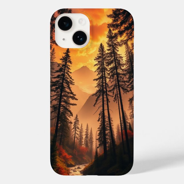 Dreamy Abend Forest iPhone Case (Rückseite)