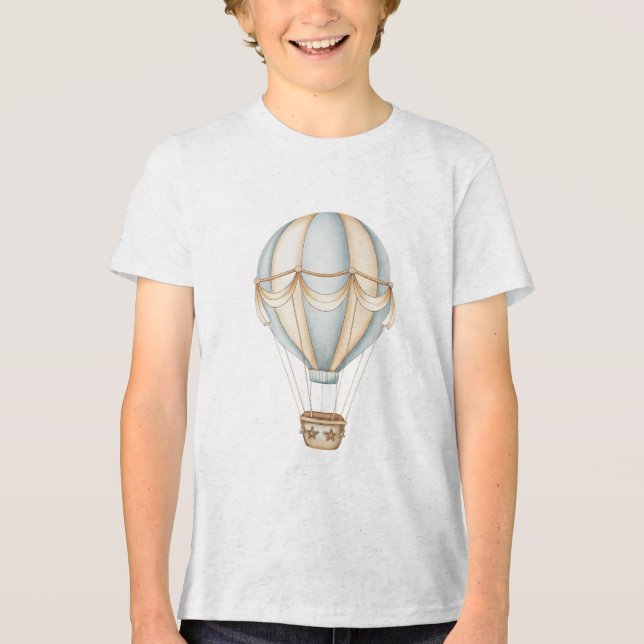 Dreamy Air Balloon Design Tri-Blend Shirt (Vorderseite)