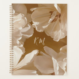 Dreamy and Luxurious White floral Initial Planer