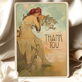 Dreamy Art Nouveau Carte de remerciements