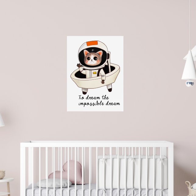 Dreamy Astrocat Poster (Kinderzimmer 2)