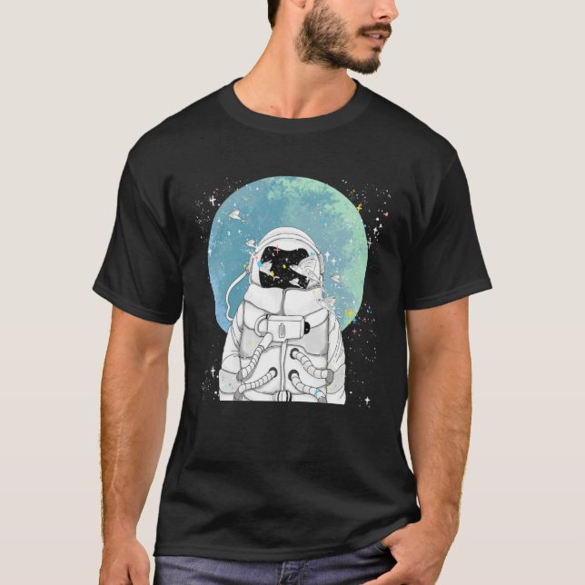 Dreamy Astronaut Rocket Space Travel Blast Off Men T-Shirt (Vorderseite)
