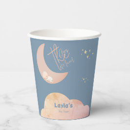 Dreamy Baby Over the Moon Baby Shower Paper Plate Pappbecher