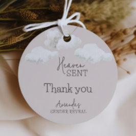 Dreamy Beige neutrale Himmelsmeldung über Geschlec Geschenkanhänger