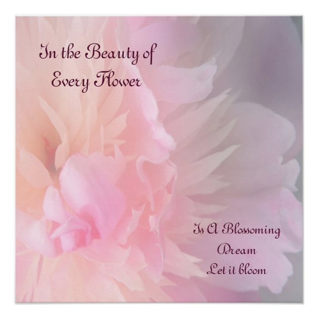 Dreamy Blooming Floral Poster (Vorderseite)