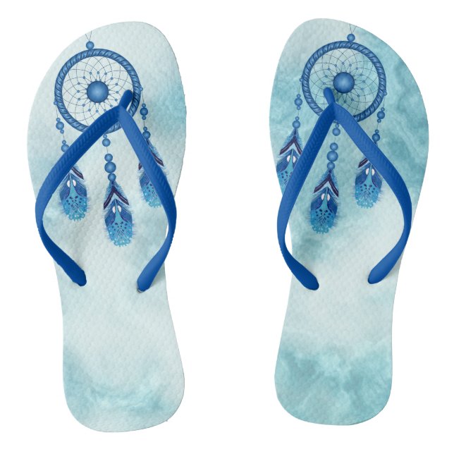 Dreamy Blue Dream Catcher Flip Flops (Fußbett)