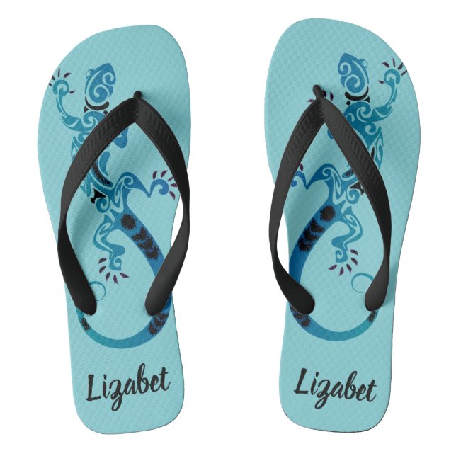 Dreamy Blue Gecko Flip Flops (Fußbett)