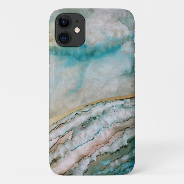 Dreamy Blue Ink Design Apple Case-Mate iPhone Hülle (Rückseite)