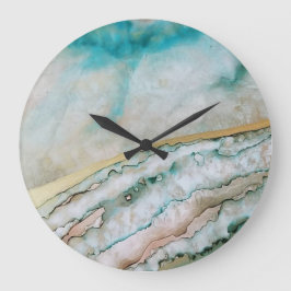 Dreamy Blue Ink Ocean  Wall Clock Große Wanduhr