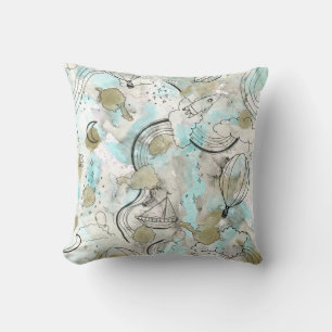 Dreamy Blue Skyscape und Sleepy Travels Kissen