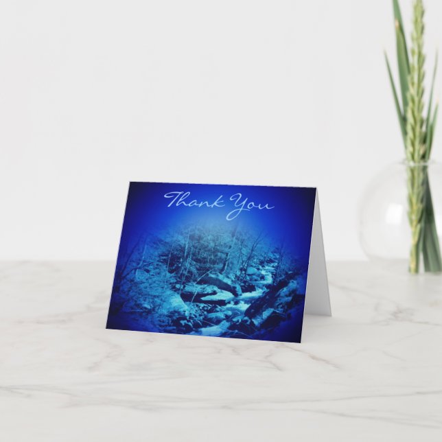 Dreamy Blue Stream - individuell anpassbar dank Yo Dankeskarte (Vorderseite)