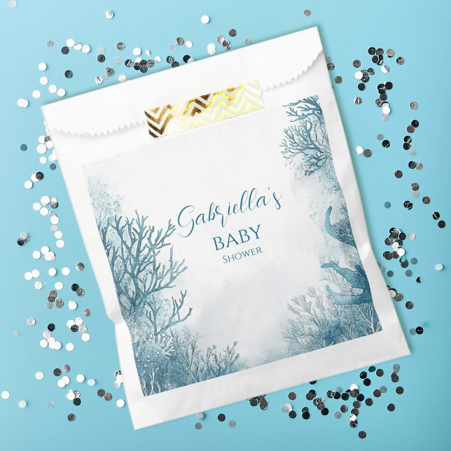 Dreamy Blue Under Sea Baby Shower Geschenktütchen (Von Creator hochgeladen)