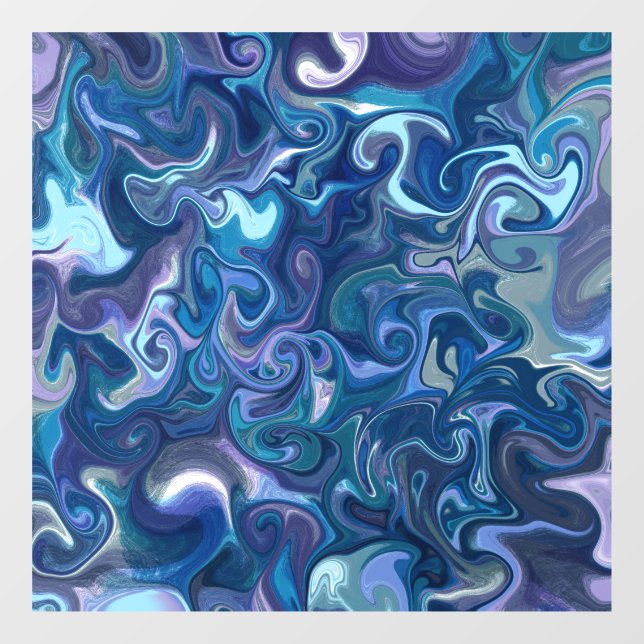Dreamy Blue Wirbel Window Cloning Fensteraufkleber (Blatt)