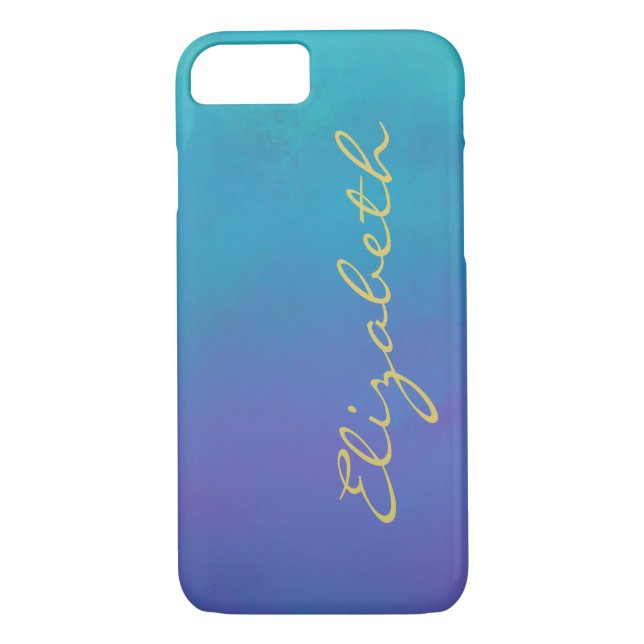 Dreamy Blues Abstract Design Personalisiert Case-Mate iPhone Hülle (Rückseite)