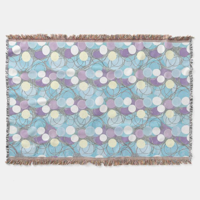 Dreamy Bubble Clouds Woven Throw Blanket Decke (Vorderseite)